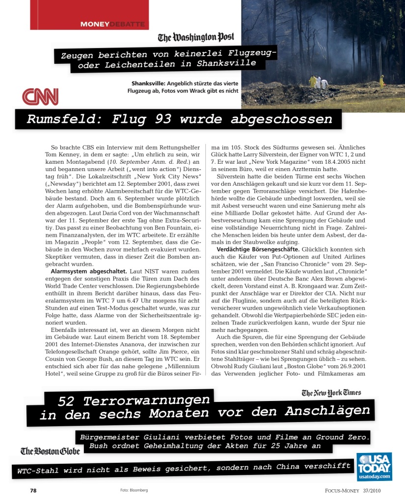 9/11: Ein Faktencheck – Die Grösste Datensammlung im Deutschsprachigen Raum